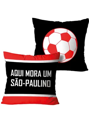 Lar e Lazer - Jogo Capa de Almofada São-Paulino 2 Peças - LAR E LAZER
