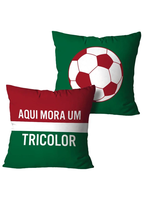 Lar e Lazer - Jogo Capa de Almofada Tricolor 2 Peças 1