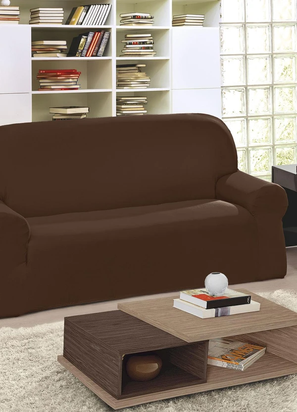 Lar e Lazer - Capa de Sofá 2 e 3 Lugares Chocolate 2 Peças 2