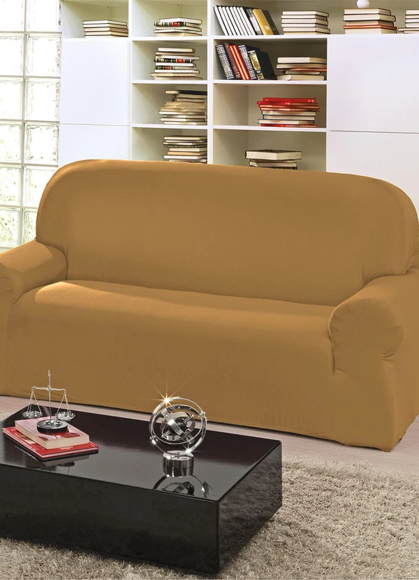 Lar e Lazer - Capa de Sofá 2 e 3 Lugares Dourado 2 Peças 2