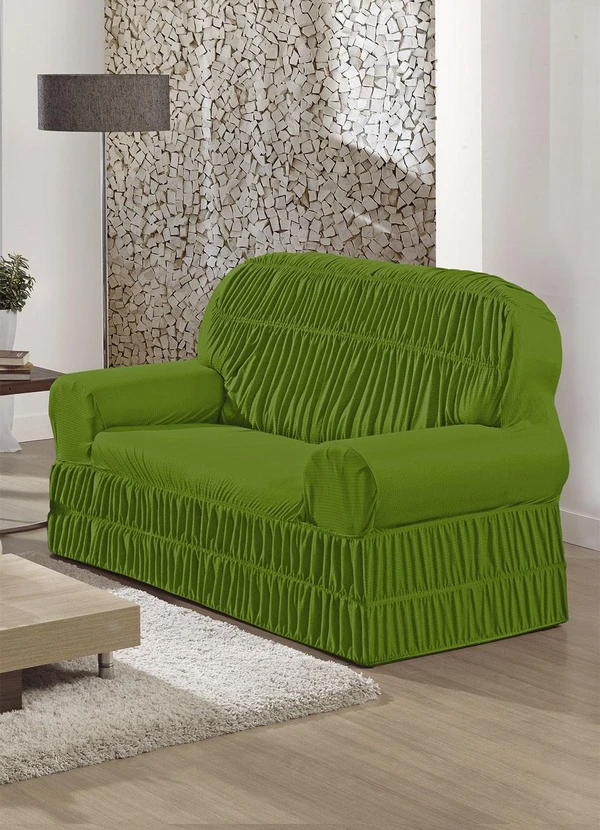 Lar e Lazer - Capa de Sofá 2 e 3 Lugares Verde 2 Peças