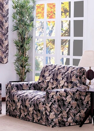 Lar e Lazer - Capa para Sofá 2 e 3 Lugares Floral Preta 2 Peças - LAR E LAZER