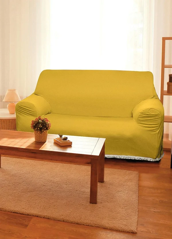 Lar e Lazer - Capa para Sofá 2 e 3 Lugares Mostarda 2 Peças 2