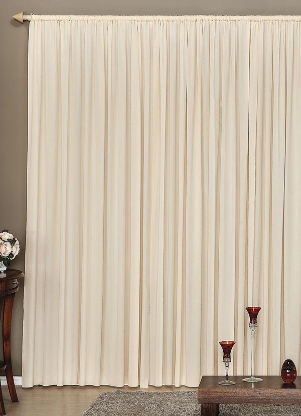 Lar e Lazer - Cortina Modena Bege 400x230 cm