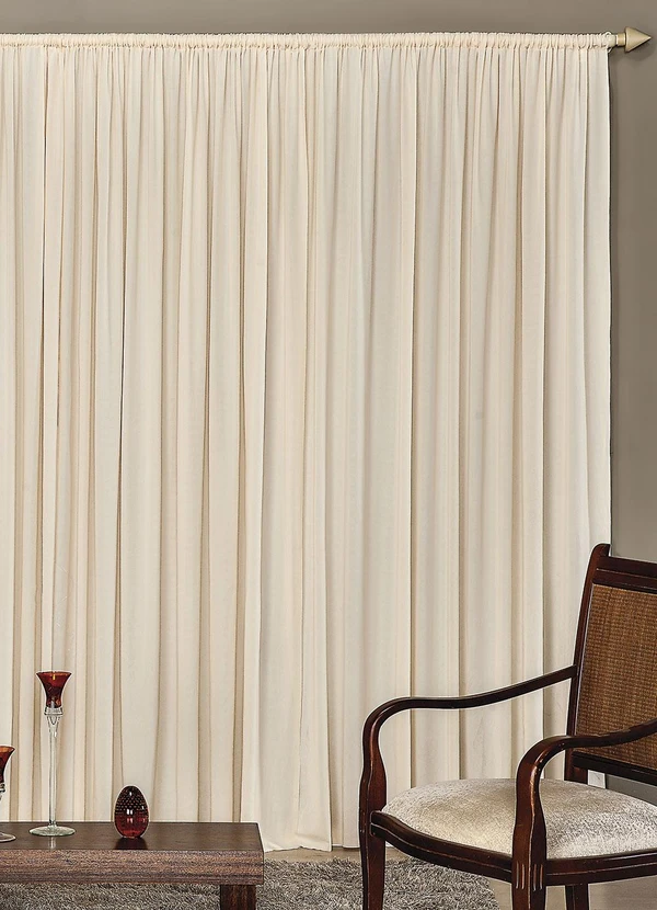 Lar e Lazer - Cortina Modena Bege 400x230 cm 2