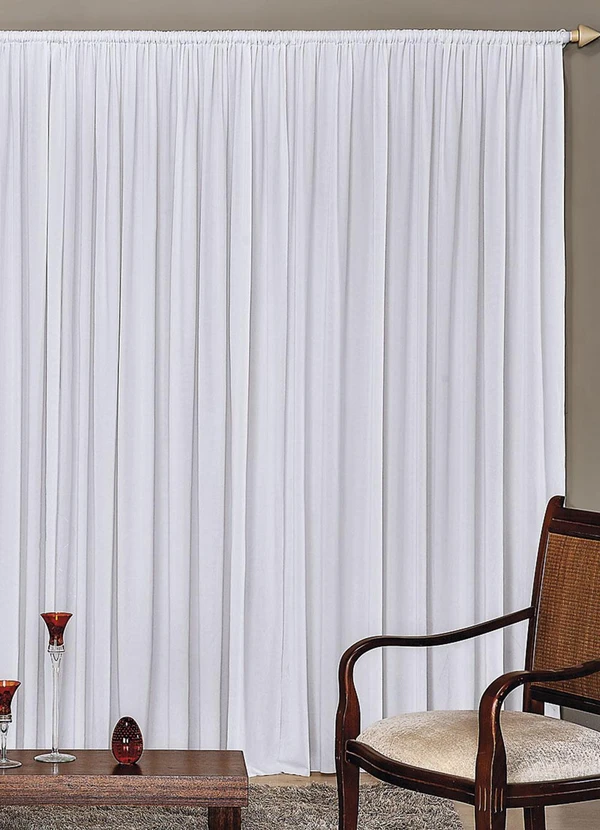 Lar e Lazer - Cortina Modena Branca 400x230 cm 2