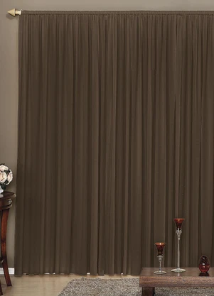 Lar e Lazer - Cortina Modena Marrom 400x230 cm - LAR E LAZER