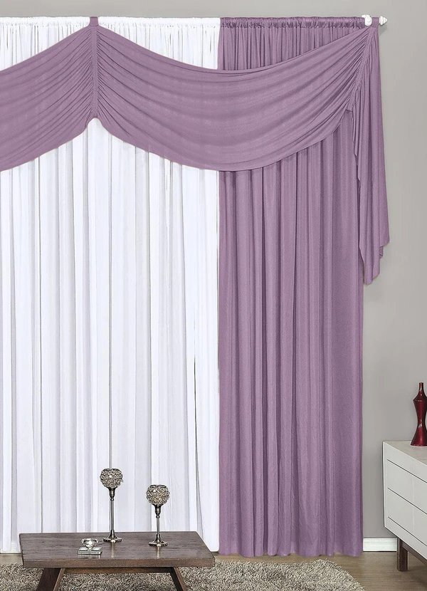 Lar e Lazer - Cortina Thayna Lilás 300x170 cm 2