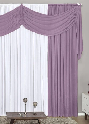 Lar e Lazer - Cortina Thayna Lilás 400x230 cm - LAR E LAZER