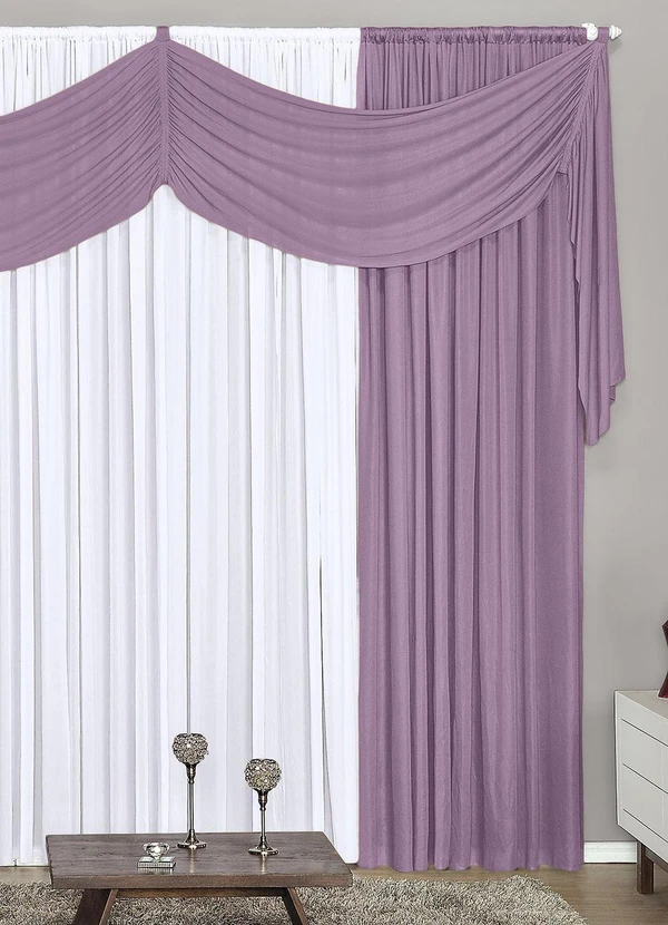 Lar e Lazer - Cortina Thayna Lilás 400x230 cm 2