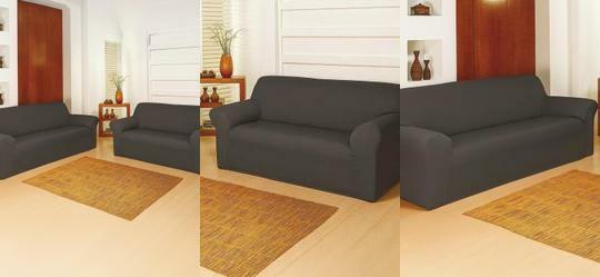 Kit Capa para Sof 2 e 3 Lugares Preto