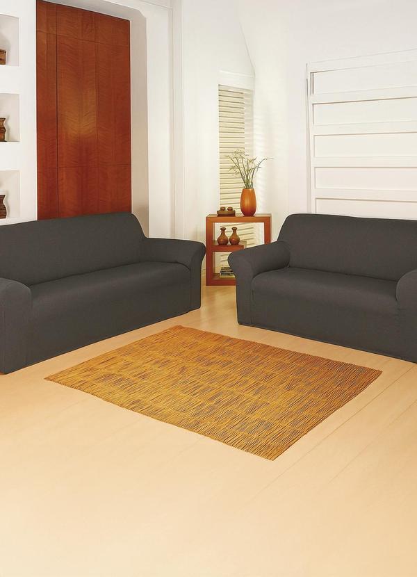 Kit Capa para Sof 2 e 3 Lugares (Preto)
