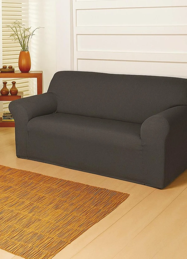 Lar e Lazer - Kit Capa para Sofá 2 e 3 Lugares Preto 2