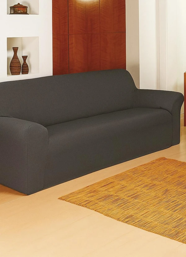 Lar e Lazer - Kit Capa para Sofá 2 e 3 Lugares Preto 3