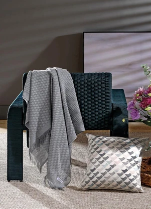 Hedrons - Manta Búzios Cinza 120x145 cm - HEDRONS