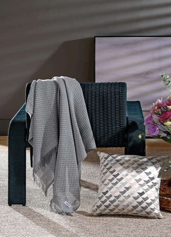 Hedrons - Manta Búzios Cinza 120x145 cm