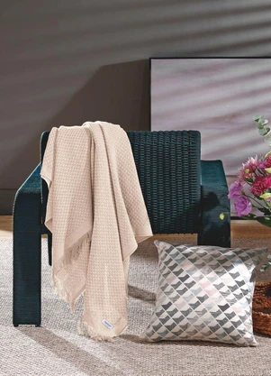 Hedrons - Manta Búzios Marfim 120x145 cm - HEDRONS