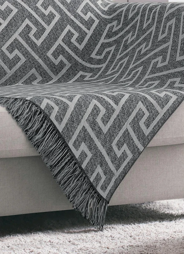 Lar e Lazer - Manta para Sofá Geométrico Castor 170x140 cm 2