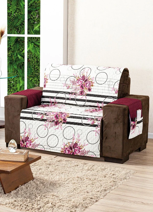 Lar e Lazer - Protetor de Sofá 2 e 3 Lugares Rosê 2 Peças 3