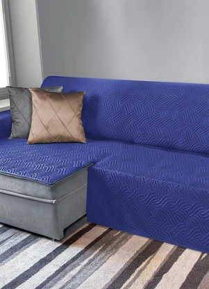 Lar e Lazer - Protetor para Sofá 3 Lugares Azul 1 Peça - LAR E LAZER