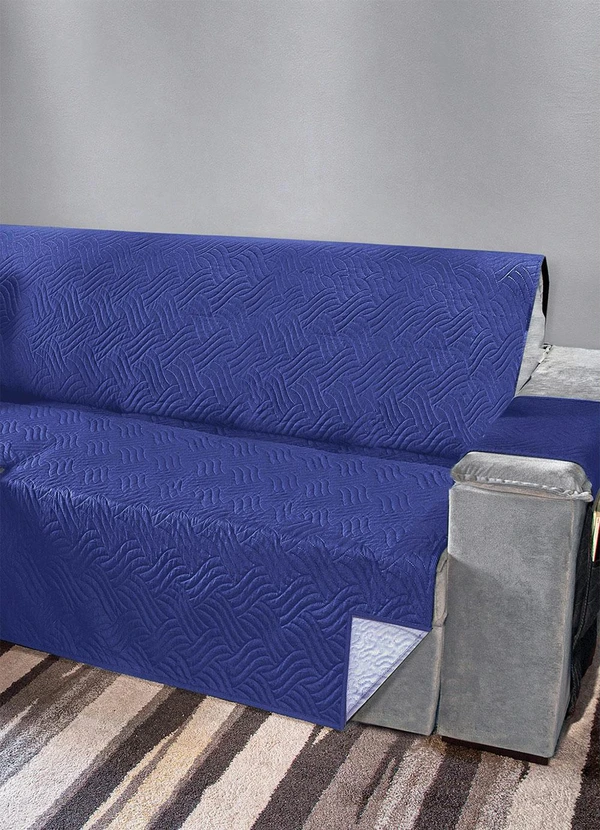 Lar e Lazer - Protetor para Sofá 3 Lugares Azul 1 Peça 2