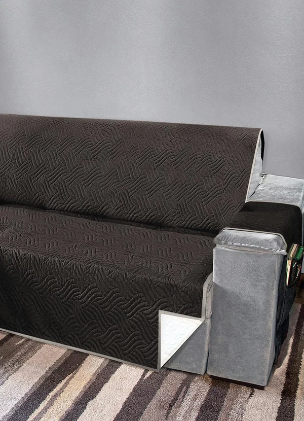 Lar e Lazer - Protetor para Sofá 3 Lugares Preto 1 Peça 2