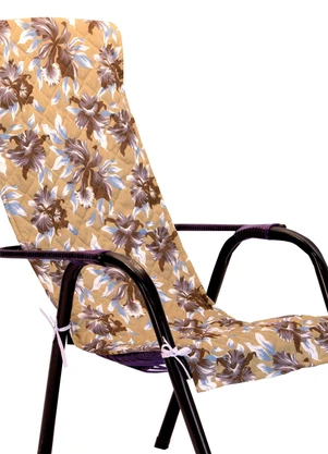 Bella Janela - Capa de Cadeira Espreguiçadeira Floral Bege - BELLA JANELA