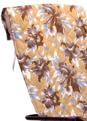 Bella Janela - Capa de Cadeira Espreguiçadeira Floral Bege - BELLA JANELA