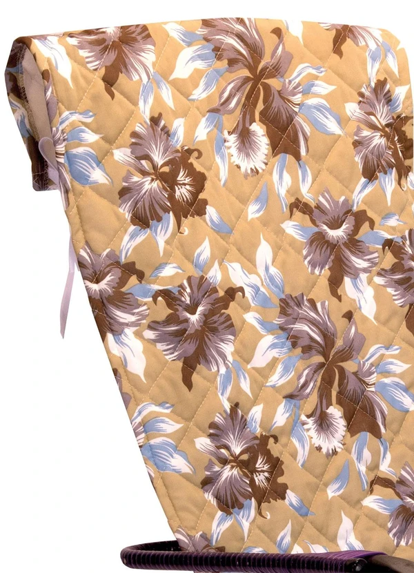 Bella Janela - Capa de Cadeira Espreguiçadeira Floral Bege 2