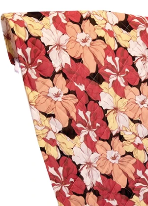 Bella Janela - Capa de Cadeira Espreguiçadeira Floral Vermelha - BELLA JANELA