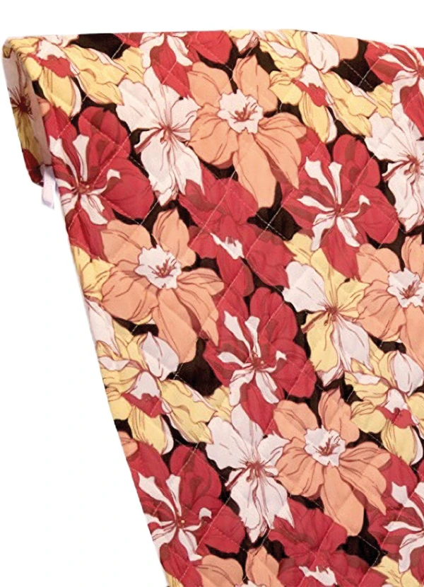 Bella Janela - Capa de Cadeira Espreguiçadeira Floral Vermelha 2