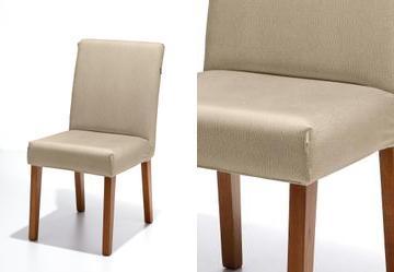 Capa de Cadeira Malha Couro Areia 1 Pe�a