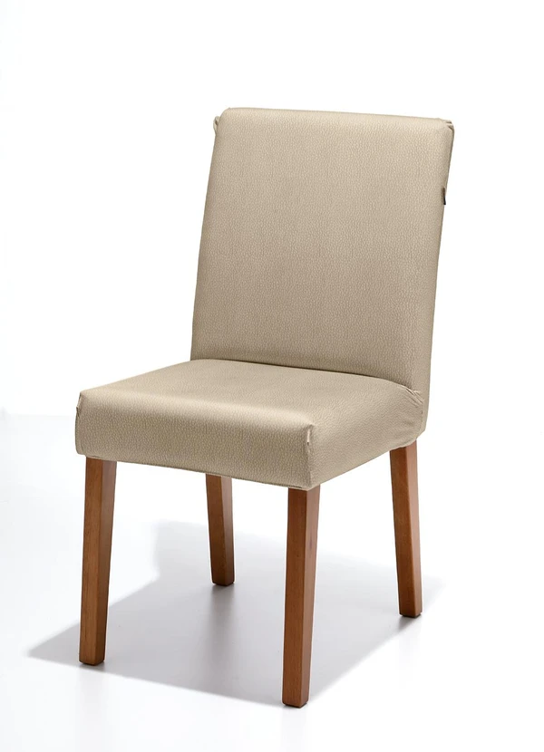 Bella Janela - Capa de Cadeira Malha Couro Areia 1 Peça