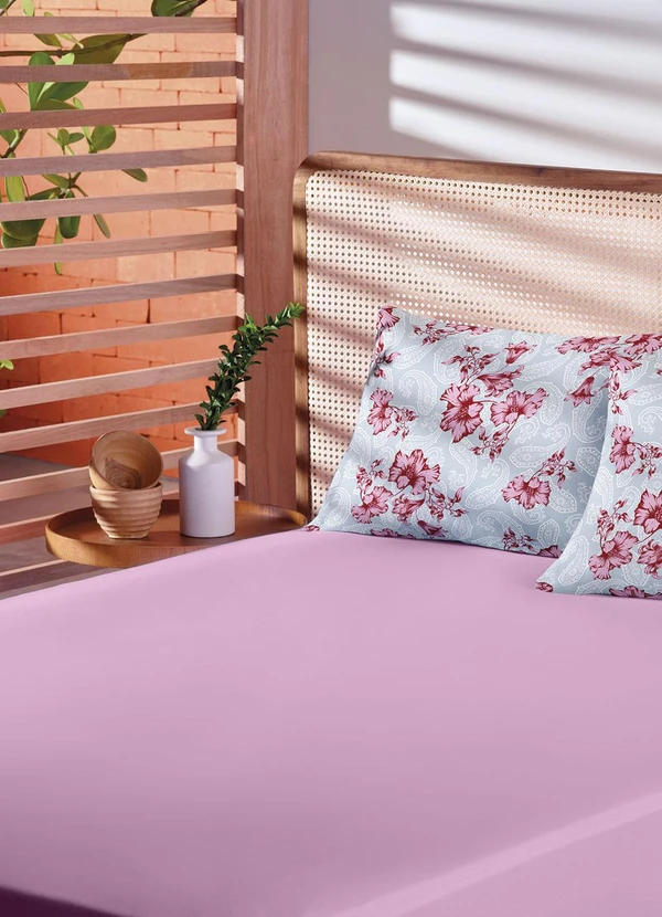 Lar e Lazer - Jogo de Cama Queen Floral Rosa 3 Peças