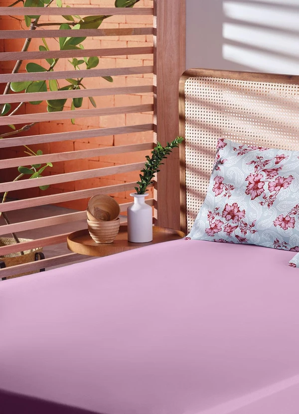 Lar e Lazer - Jogo de Cama Solteiro Floral Rosa 2 Peças 2