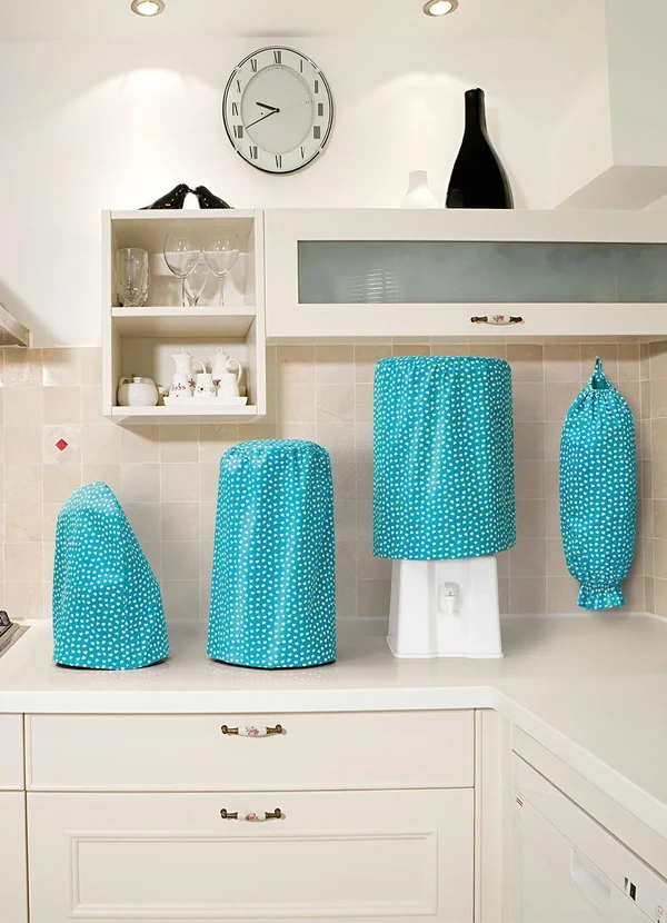 Lar e Lazer - Jogo de Cozinha Coração Azul 4 Peças