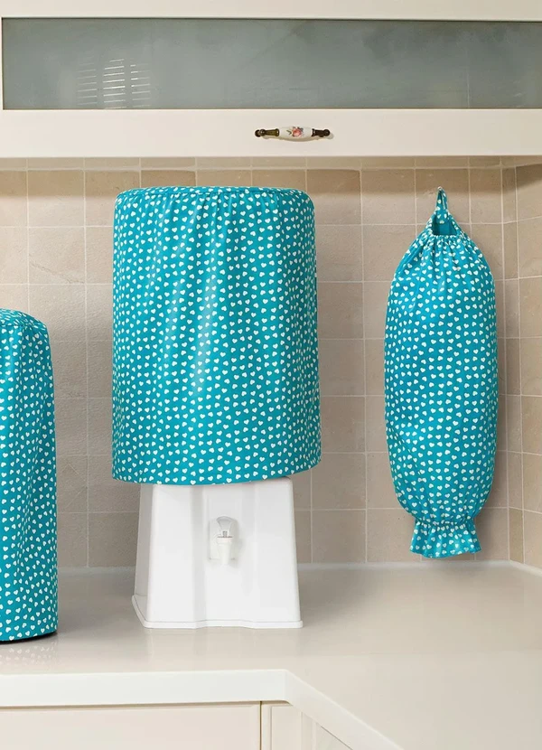 Lar e Lazer - Jogo de Cozinha Coração Azul 4 Peças 3