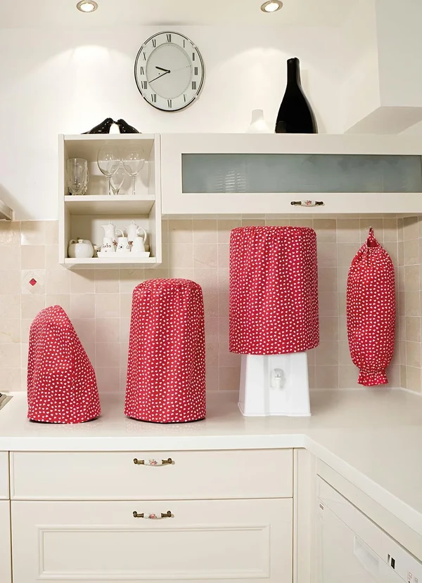 Lar e Lazer - Jogo de Cozinha Coração Vermelho 4 Peças