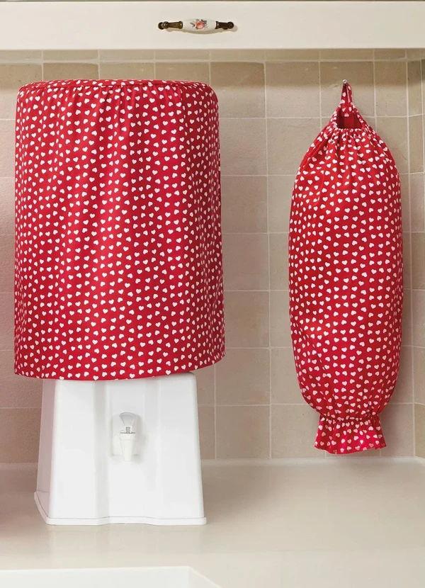 Lar e Lazer - Jogo de Cozinha Coração Vermelho 4 Peças 3