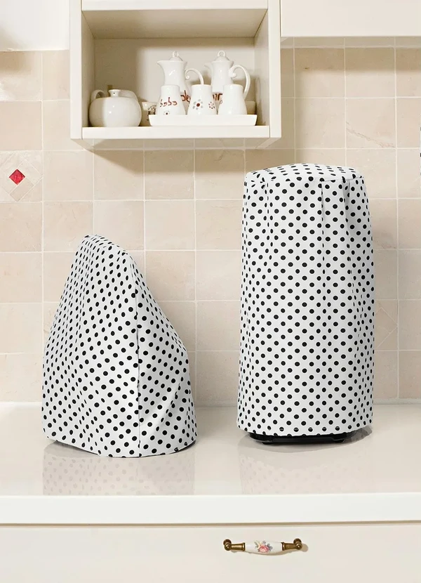 Lar e Lazer - Jogo de Cozinha Poá Branco 4 Peças 2