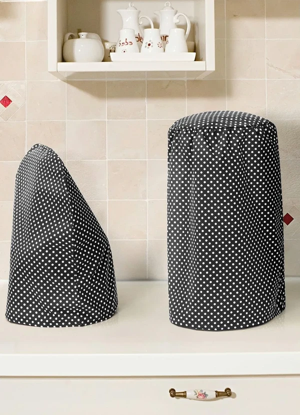 Lar e Lazer - Jogo de Cozinha Poá Preto 4 Peças 2