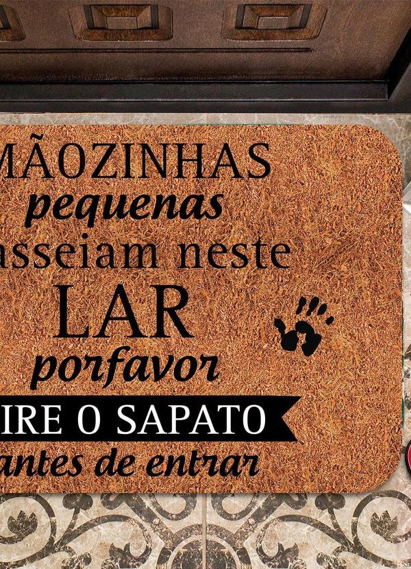 Lar e Lazer - Capacho Antiderrapante Tire o Sapato 40x60 cm 3