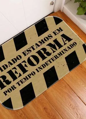 Lar e Lazer - Capacho Cuidado Reforma 34x60 cm - LAR E LAZER