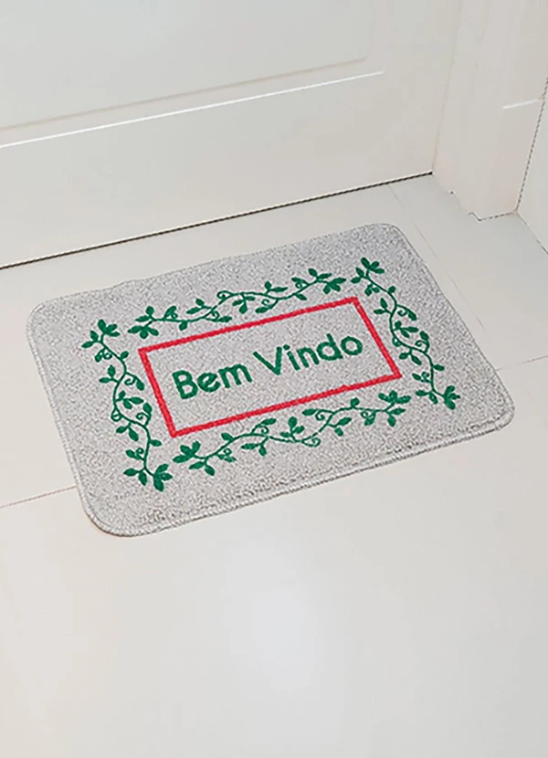 Lar e Lazer - Tapete Estampado Bem Vindo Sortido 2