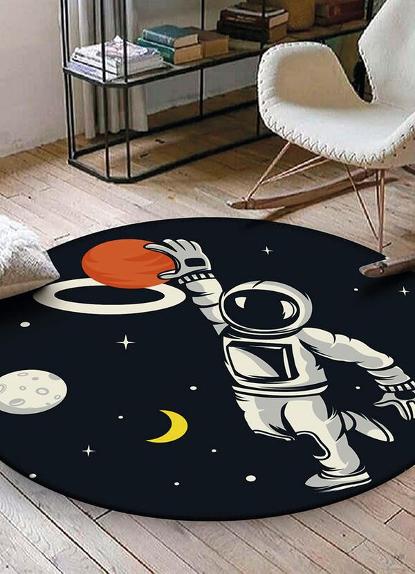 Lar e Lazer - Tapete Infantil Basquete Espacial 84 cm