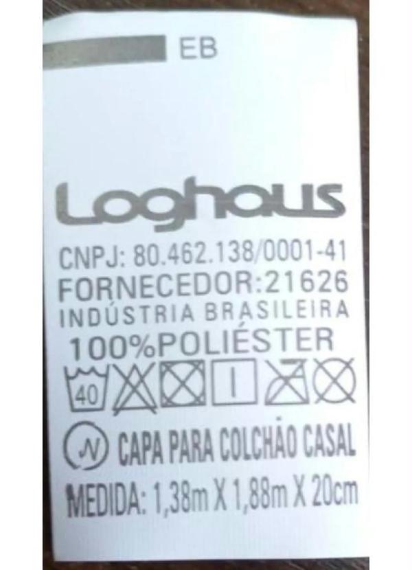 Lar e Lazer - Capa de Colchão Cinza Casal 1 Peça 2