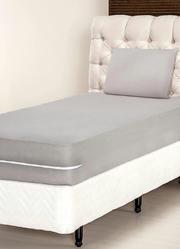 Capa de Colch�o Cinza Solteiro 1 Pe�a