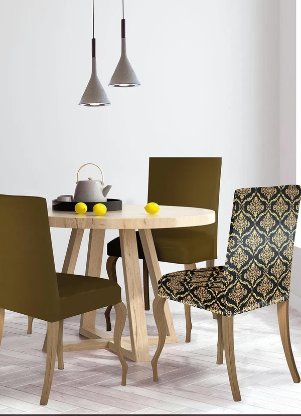 Lar e Lazer - Capa para Cadeira Medalhão Preta 1 Peça 2