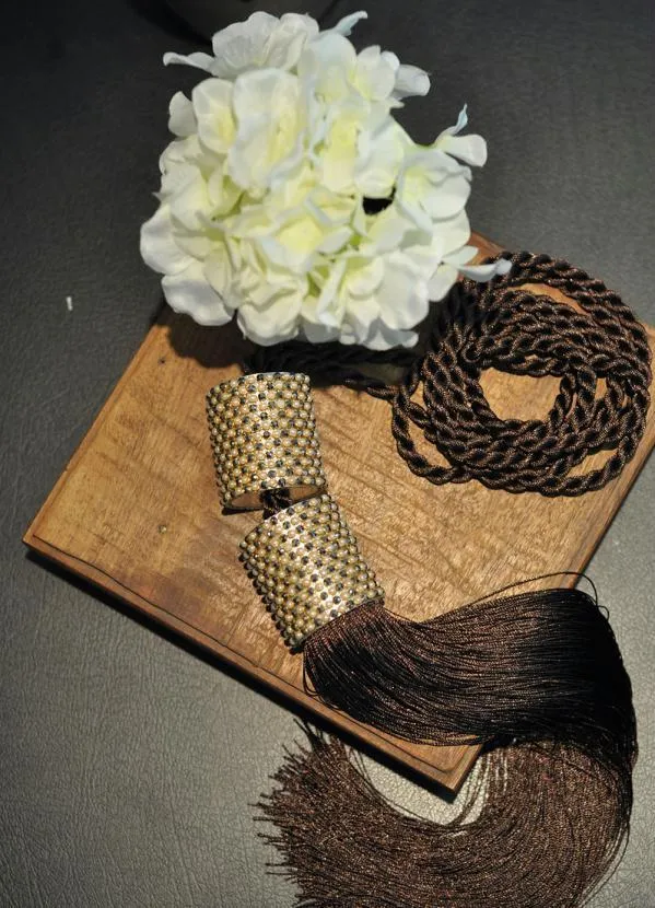 Lar e Lazer - Pingente Duplo Cilindro Marrom 120 cm 2