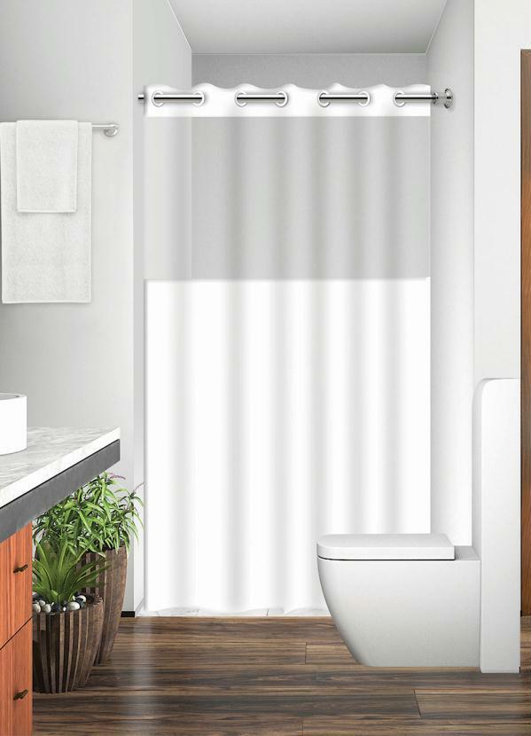Cortina de Box com Visor (Branca) 198x138 cm